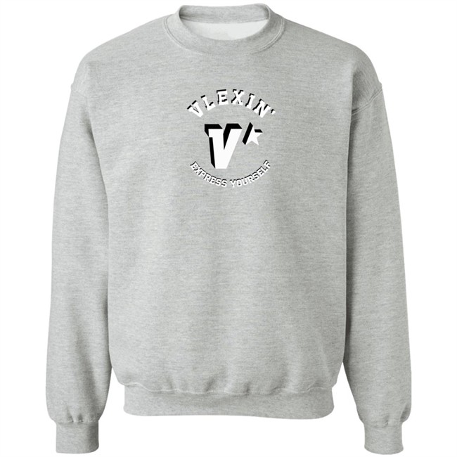 Vlexin Merch Vlexin Express Yourself Grey Crewneck Sweatshirt Hoodie Vlexin Merch Vlexin Express Yourself Grey Crewneck Sweatshirt Hoodie