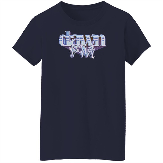 The Weeknd After Hours Merch Dawn Fm Chrome Title Tee Shirt The Weeknd After Hours Merch Dawn Fm Chrome Title Tee Shirt