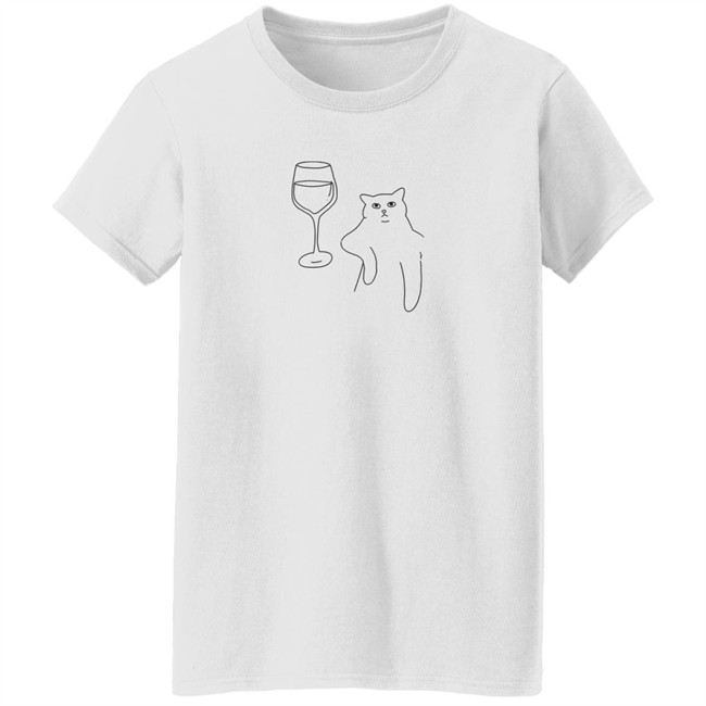 Wine Cat T Shirt Poorly Drawn Cats Wine Cat T Shirt Poorly Drawn Cats