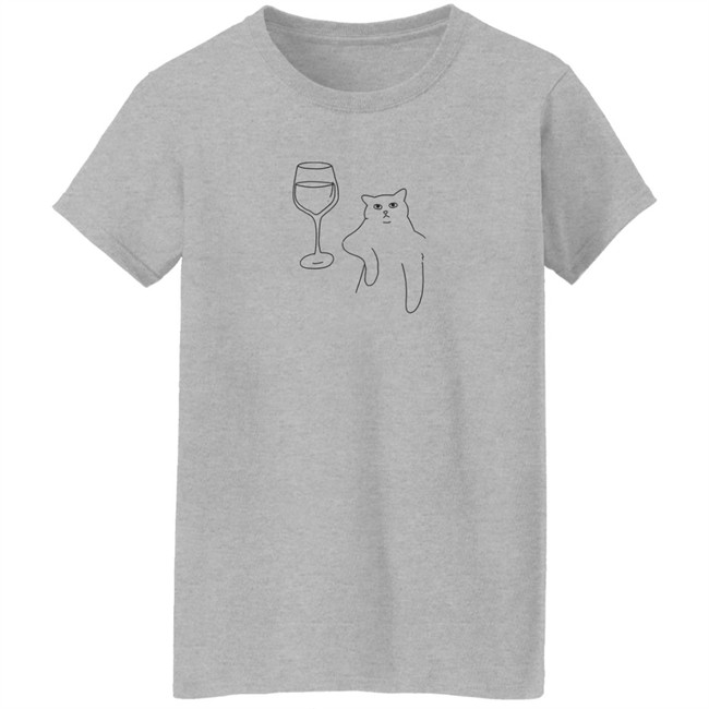 Wine Cat T Shirt Poorly Drawn Cats Wine Cat T Shirt Poorly Drawn Cats