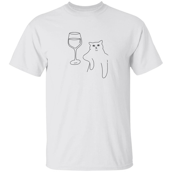 Wine Cat T Shirt Poorly Drawn Cats Wine Cat T Shirt Poorly Drawn Cats