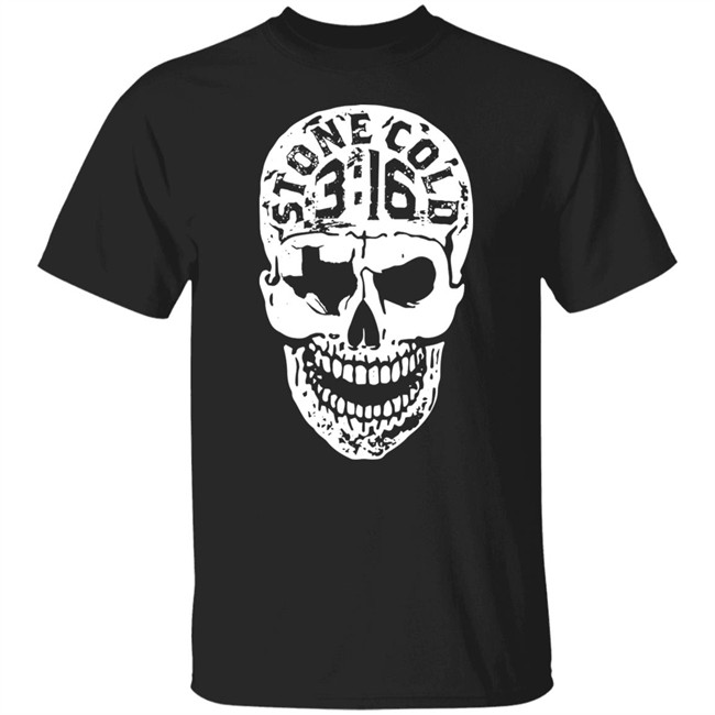 Wwe Merch Stone Cold Steve Austin Texas Skull T Shirt