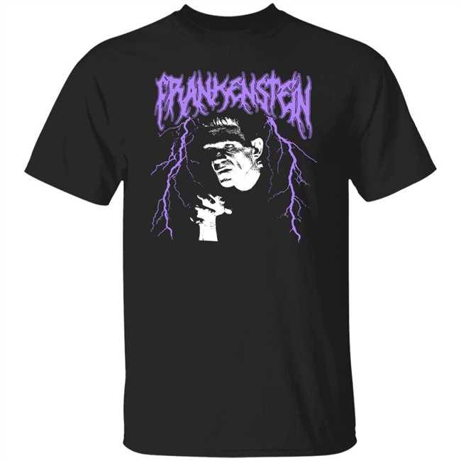 Universal Monsters Frankenstein Monster Metal T Shirt