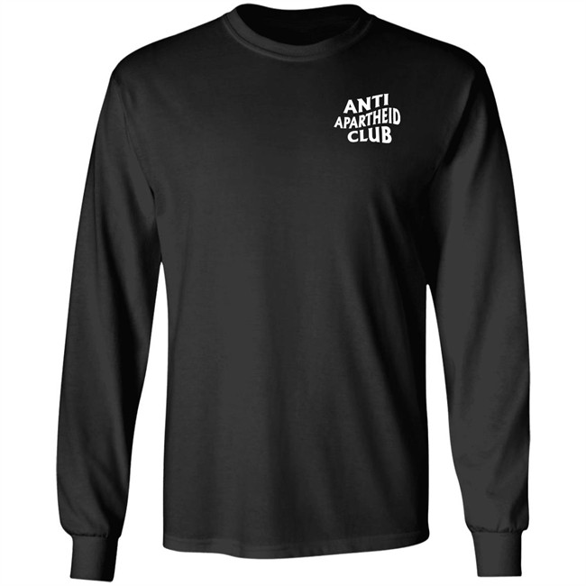 Paliroots Merch Anti Apartheid Club Black Long Sleeve T Shirt