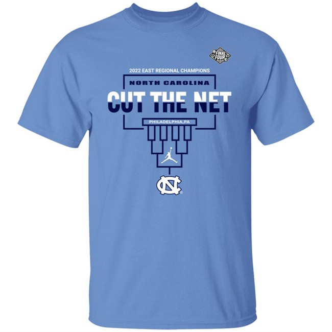 Unc Final Four Shirt 2022 East Regional Champions North Carolina Cut The Net Philadelphia,Pa Basketball Final Four TShirt