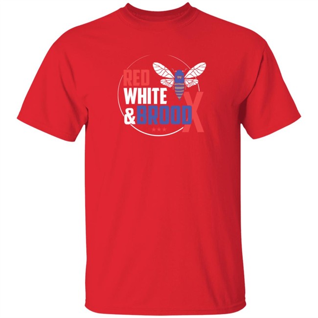 Cincyshirts Red White And Brood X T Shirt Cincyshirts Red White And Brood X T Shirt - Image 4