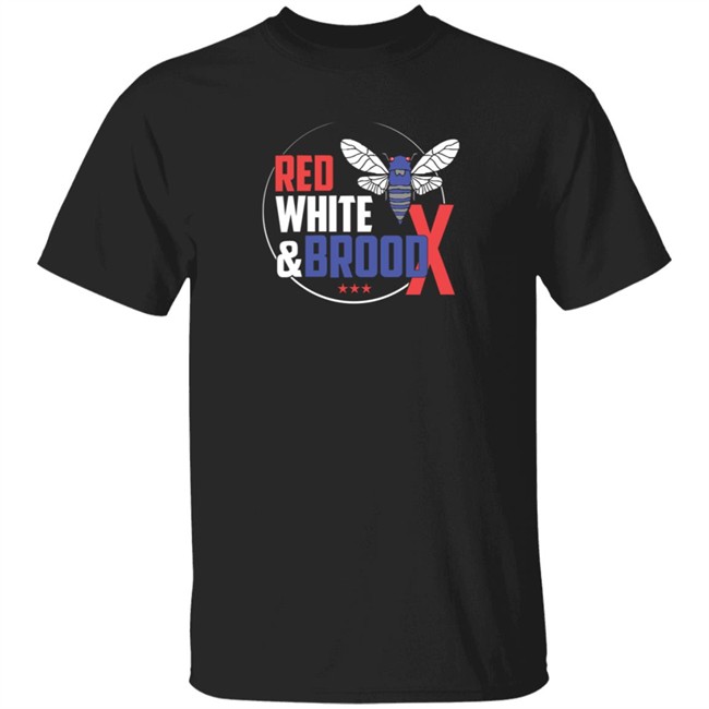 Cincyshirts Red White And Brood X T Shirt Cincyshirts Red White And Brood X T Shirt
