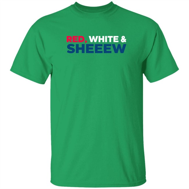 Beef Cake Merch Red White And Sheeew T Shirt Beef Cake Merch Red White And Sheeew T Shirt - Image 2