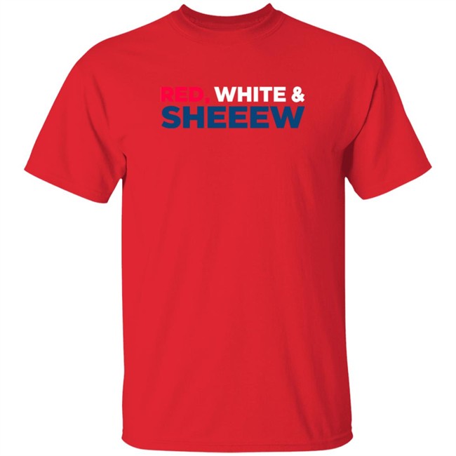 Beef Cake Merch Red White And Sheeew T Shirt Beef Cake Merch Red White And Sheeew T Shirt - Image 4