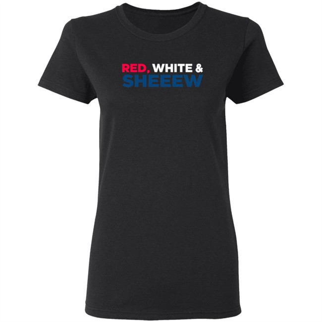 Beef Cake Merch Red White And Sheeew T Shirt Beef Cake Merch Red White And Sheeew T Shirt - Image 6
