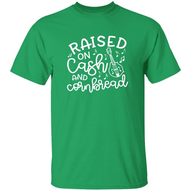 Johnny Cash Shirts Raised On Cash And Cornbread T Shirt Johnny Cash Shirts Raised On Cash And Cornbread T Shirt - Image 2