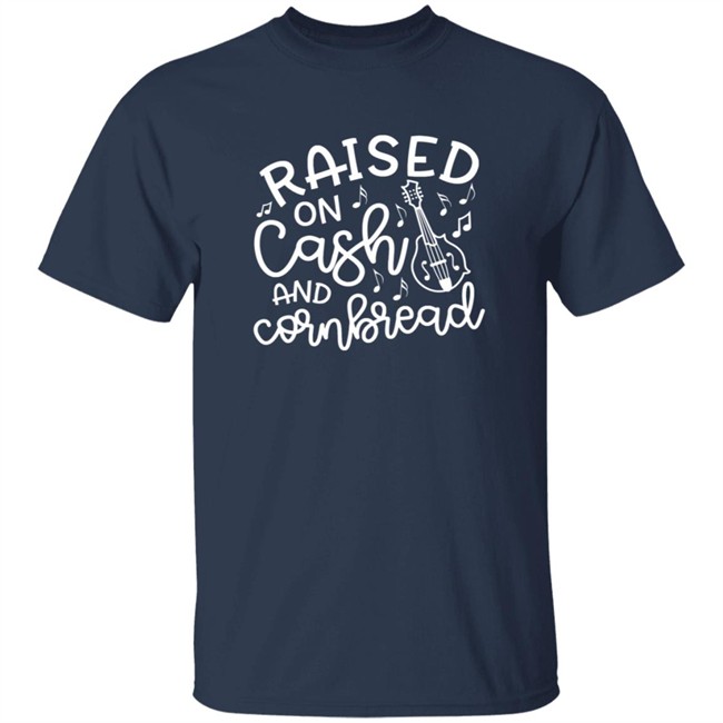 Johnny Cash Shirts Raised On Cash And Cornbread T Shirt Johnny Cash Shirts Raised On Cash And Cornbread T Shirt - Image 3