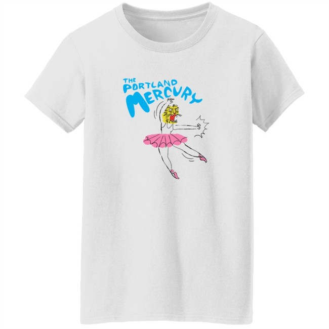 The Portland Mercury Ballerina White T Shirt The Portland Mercury Ballerina White T Shirt - Image 5