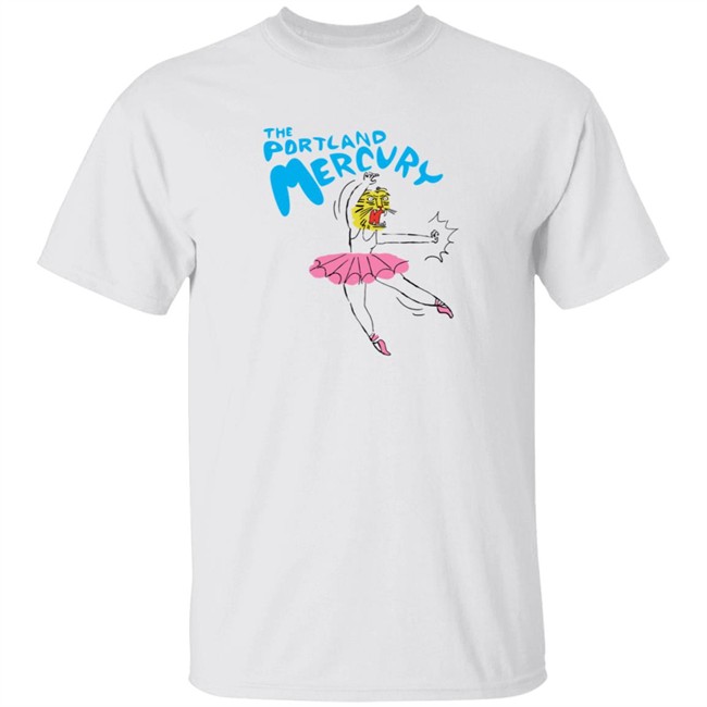 The Portland Mercury Ballerina White T Shirt The Portland Mercury Ballerina White T Shirt