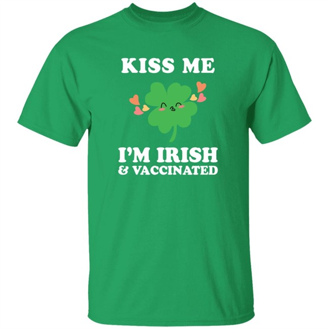 Nicola Coughlan T Shirt Kiss Me I'm Ireland and Vaccinated Shirt Nicola Coughlan T Shirt Kiss Me I'm Ireland and Vaccinated Shirt - Image 2