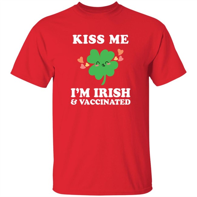 Nicola Coughlan T Shirt Kiss Me I'm Ireland and Vaccinated Shirt Nicola Coughlan T Shirt Kiss Me I'm Ireland and Vaccinated Shirt - Image 4