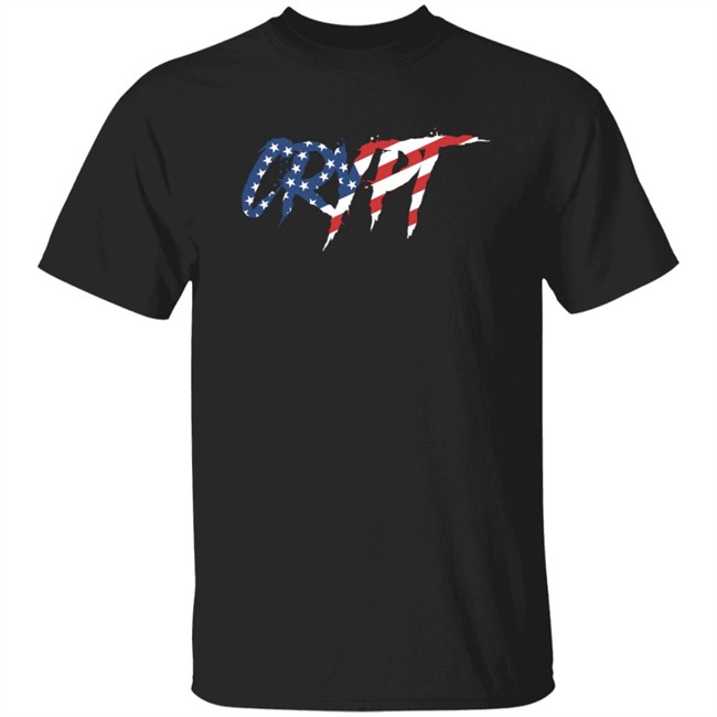 Crypt Shop Merch USA Flag Logo T Shirt