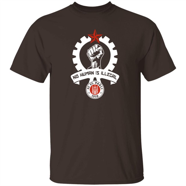 St Pauli T Shirt St Fc Is No Human Is Illegal 1910 Shirt