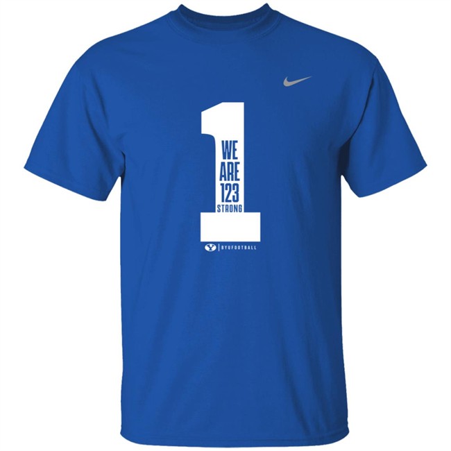 Danh - Byu Football Wears Pregame Shirts We Are 123 Strong Shirt