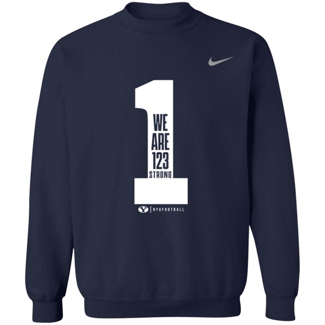 Byu Football Wears Pregame Shirts We Are 123 Strong Shirt Danh - Byu Football Wears Pregame Shirts We Are 123 Strong Shirt