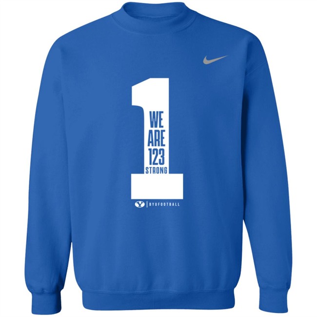 Byu Football Wears Pregame Shirts We Are 123 Strong Shirt Danh - Byu Football Wears Pregame Shirts We Are 123 Strong Shirt