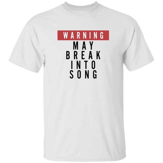 Broadway World Shop Merch Warning Tee Shirt